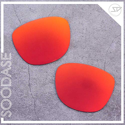 SOODASE Para Oakley Trillbe X Gafas de Sol Rojo/Plata 2 Pares Lentes de Repuesto polarizadas