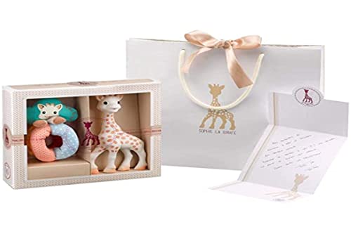 SOPHIE LA GIRAFE 000002 - Mi primer set y sonajero Sense & Soft, Multicolor