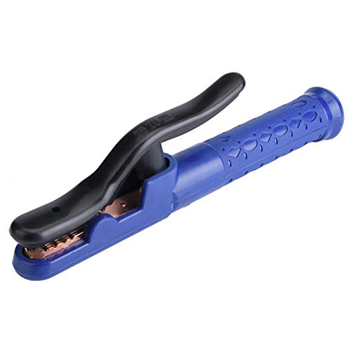 Soporte Electrodo de Soldadura Aislamiento 800 A de Capacidad Cobre Resistente Latón Cobre Rojo Soporte Non-Conductor Abrazadera Pinza de Mandíbula para Máquina de Soldar (Azul clásico)(Latón)