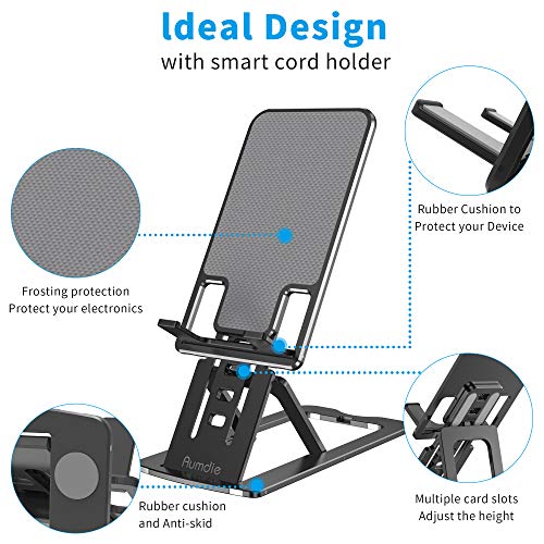 Soporte para Teléfono, Soporte para Tableta, Soporte para Teléfono Ajustable de Múltiples Angulos, Compatible con iPhone 12 / 11 / SE / XS / XR / 8, Samsung, Teléfonos Tnteligentes, ἱPad (4-12 '')