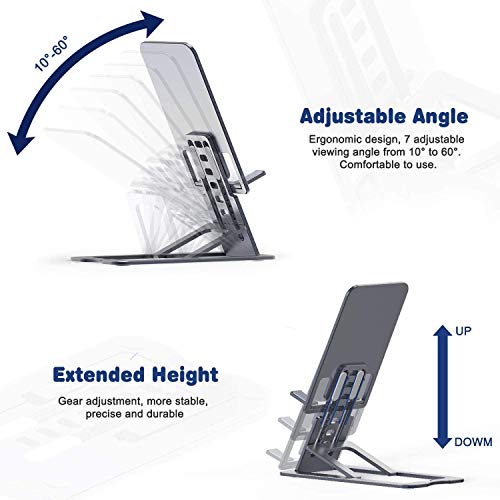 Soporte para Teléfono, Soporte para Tableta, Soporte para Teléfono Ajustable de Múltiples Angulos, Compatible con iPhone 12 / 11 / SE / XS / XR / 8, Samsung, Teléfonos Tnteligentes, ἱPad (4-12 '')