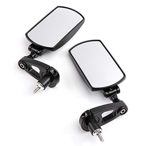 SOWBAY Accesorios de Motos Espejos de Aluminio de 7/8" 22mm Manillar Fit Calle sin Salida del Espejo retrovisor/for Triumph Triple/Ajuste for Guzzi MV/Ajuste for Agusta (Color : Black)