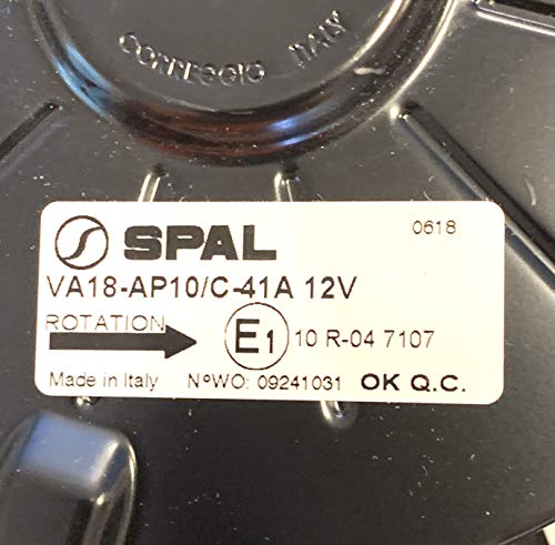 SPAL 30100400 Ventilador extractor de 16 pulgadas 12 voltios hoja recta de perfil bajo 1074 cfm VA18-AP10/C-41A