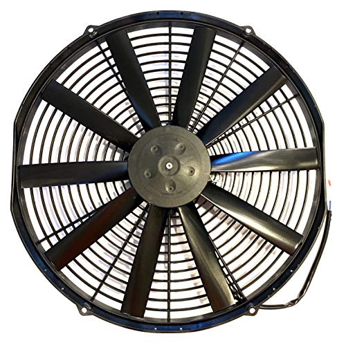 SPAL 30100400 Ventilador extractor de 16 pulgadas 12 voltios hoja recta de perfil bajo 1074 cfm VA18-AP10/C-41A