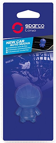 Sparco 1 ambientador Coche Pilot Aroma New Car 48mm para aireador Color Azul