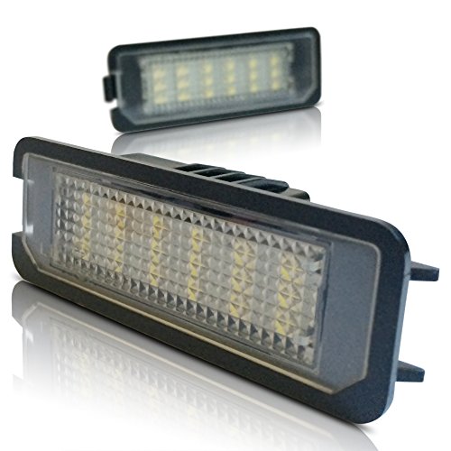 SPEEDCAR Luz de matrícula LED para VW Golf 4, 5 y 6, Lupo, Scirocco, Polo, Passat, Phaeton y New Beetle ll Blanco