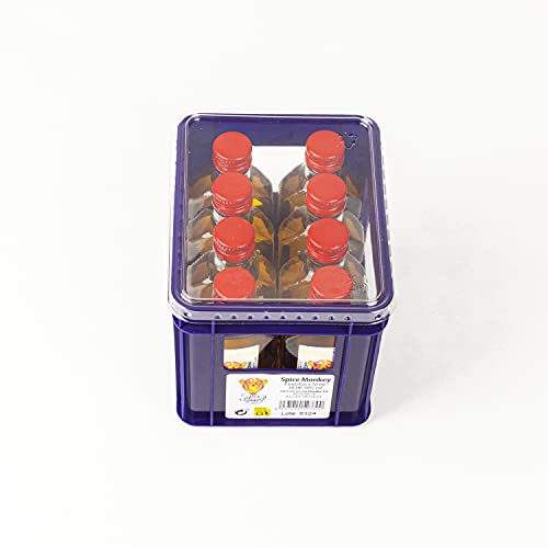 Spice Monkey Mini Cajon Spice Monkey, 50 ml X 8Ud, 30°%Vol, Licor Whisky Canadiense, Canela y Chili, Botellas de Licor Miniatura, Licores Miniaturas, Mini Botellas Alcohol - 400 ml
