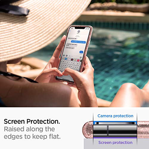 Spigen Funda Liquid Crystal Glitter Compatible con iPhone 11 - Rosa Quartz