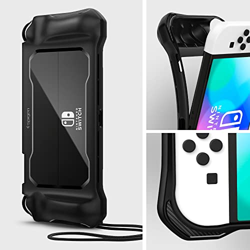 Spigen Funda Rugged Armor Compatible con Nintendo Switch (OLED) - Negro Mate
