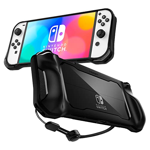 Spigen Funda Rugged Armor Compatible con Nintendo Switch (OLED) - Negro Mate