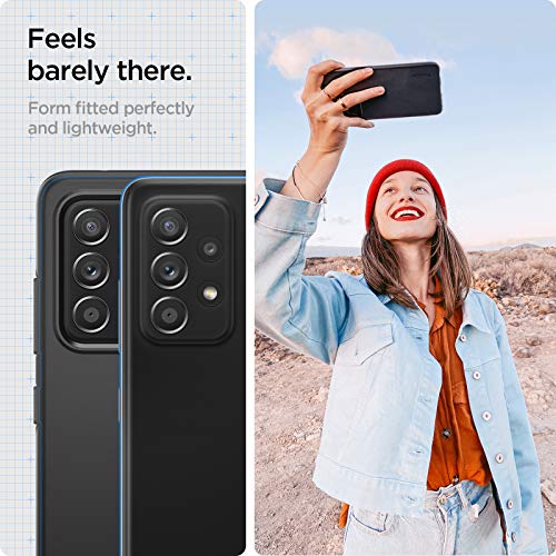 Spigen Funda Thin Fit Compatible con Samsung Galaxy A52 5G y Comapatible con Samsung Galaxy A52 4G LTE y Comapatible con Samsung Galaxy A52s 5G- Negro
