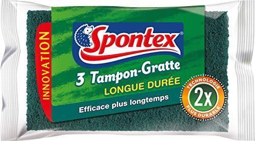 Spontex - Juego de 3 sellos raspadores de larga duración con eficacia durante más tiempo, 3 unidades