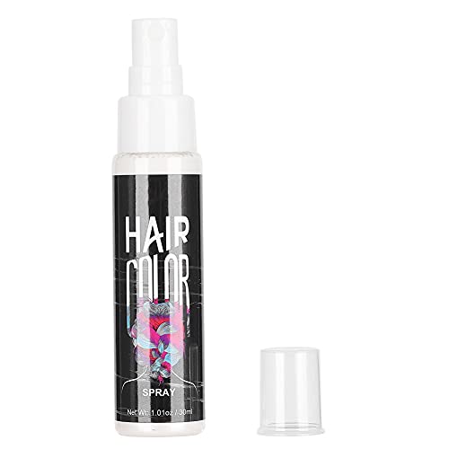 Spray de Color para el Cabello de 30 Ml, Color de Cabello Temporal para Bricolaje, Spray de Color para el Cabello Unisex No Tóxico para el Cabello Tinte para el Cabello Desechable Nutrir(blanco)