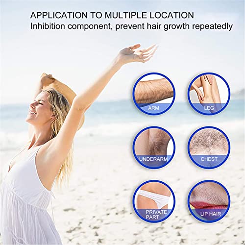 Spray Depilatorio, Inhibidor de Pelo Vegetal, Depilador, Spray Suave para Quitar el Vello para la Cara, Axilas, Brazos, Piernas, Depilatorio Hidratante, Spray Depilatorio Indoloro