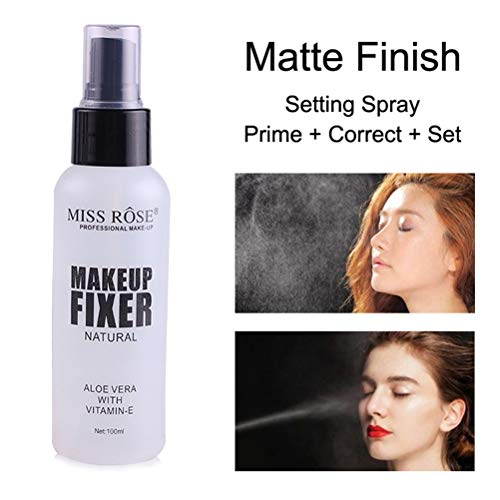 Spray fijador de maquillaje Aerosol fijador mate de 100 ml Maquillaje de larga duración Fijación Primer fijador Base de maquillaje Bruma facial hidratante Bruma de maquillaje Acabados de maquillaje
