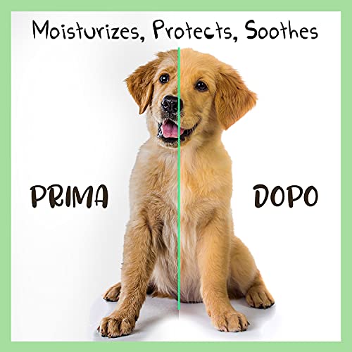 Spray para el Pelo de Perros 3 en 1: Desodorante, Desenredante y Hidratante Natural Made in Italy, Fragancia de Lavanda y Menta, enriquecido con Vitamina E, Caléndula, Pantenol, Biotina - Dulàc