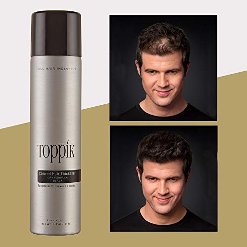 Spray Voluminizador Negro, Diseñado para Cubrir la Escasez de Cabello y Crear más Densidad en el Cabello, 180 ml