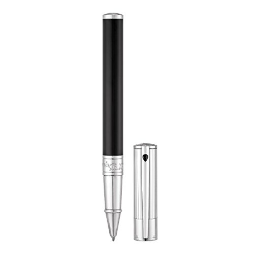 S.T. Dupont Paris Bolígrafo Roller Negro con acabado cromado 262201