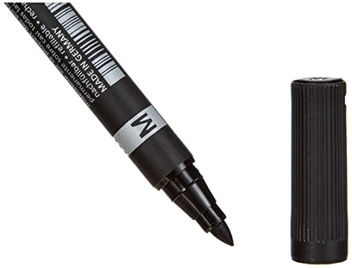 Staedtler Lumocolor 348-9 BKD. Rotulador permanente de doble punta. Un marcador de doble punta de color negro.