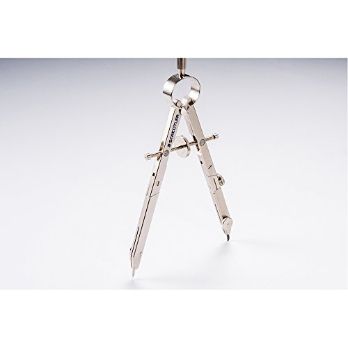 STAEDTLER Mars - 551 Compás Metálico de Precisión con Husillo y Rueda Central, Estuche Individual