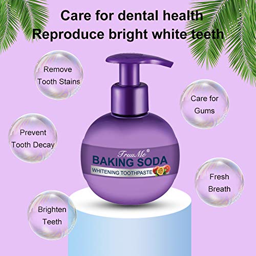 Stain Removal Whitening Toothpaste, Baking Soda Toothpaste, Intensive Stain Removal Whitening Toothpaste, Pasta de Dientes de Bicarbonato de Sodio, Prevenir la Caries Dental, Eliminación de Manchas