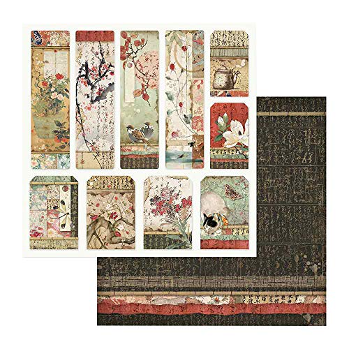 Stamperia International KFT SBBL58 Hojas de papel - jardín oriental, Multicolor, 30.5 x 30.5 (12"" x 12"")