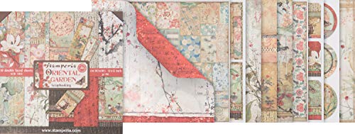 Stamperia International KFT SBBL58 Hojas de papel - jardín oriental, Multicolor, 30.5 x 30.5 (12"" x 12"")