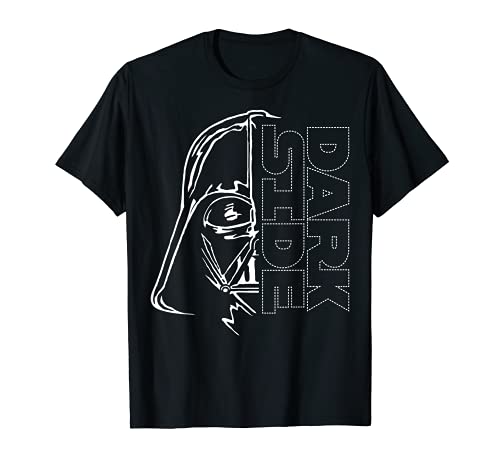 Star Wars Darth Vader Half Dark Side Outline Camiseta