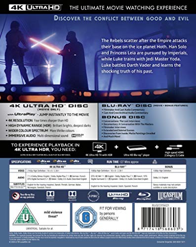 Star Wars Empire Strikes Back UHD [Blu-ray]