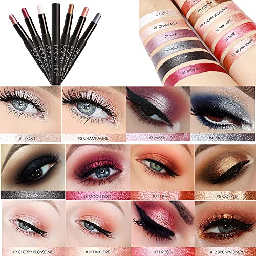 Stick de sombra de ojos, lápiz de sombra de ojos multicolor Shimmer Smoky Eyeshadow Pencil Lápiz de sombra de ojos resistente al agua de larga duración para maquillaje(#4)