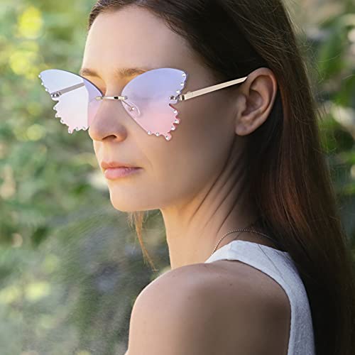 STOBOK 1 par de Gafas de Novedosas con Forma de Mariposa Gafas Irregulares de Fiesta Hawaianas de Moda Accesorios de Cabina de Fotos para Verano Accesorios de Fiesta de Playa