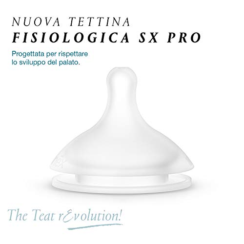 SUAVINEX, Set de 2 Biberones Anticólico SX Pro de 360ml + Sujeta baberos. Biberones Bebés +6 meses. Con tetina Fisiológica SX Pro Flujo Denso. Color Amarillo y Verde, 3 productos