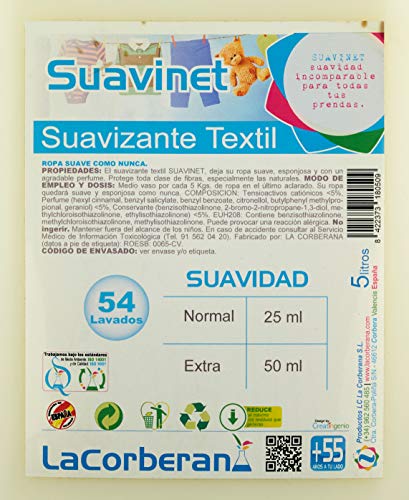 Suavizante textil, Suavinet Profesional, 5 Litros