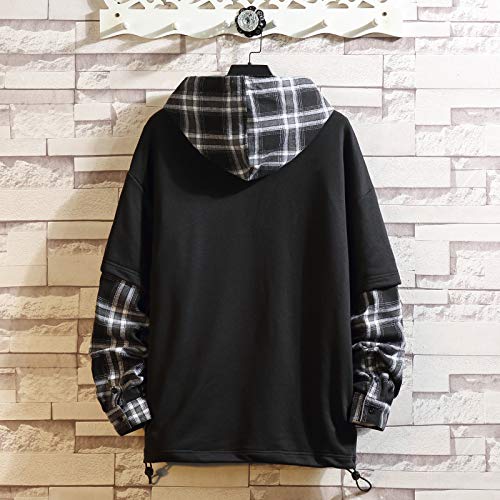 Sudadera con capucha de los hombres con estampado de letras de Streetwear sudadera con capucha, Black801, L/3XL