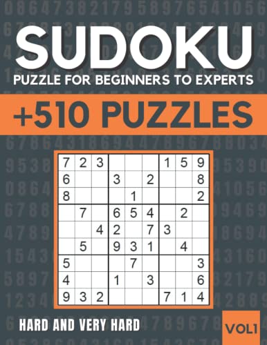 Sudoku Puzzle Book for Adults +510 PUZZLES: big book of soduko for adults hard to expert - Ultimate Challenge Collection of Sudoku Problems with Two ... of 510 Puzzles (Sudoku For Adults)