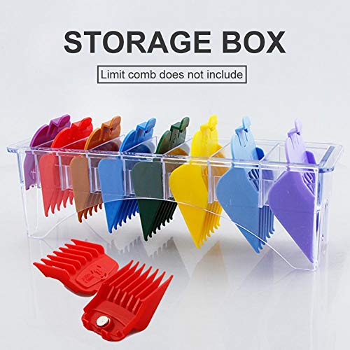 Sue-Supply Base Universal De 8 Rejillas para Cortapelos Límite De Peine Guía De Peine Tamaño De Accesorio Barber Herramienta De Reemplazo Guía De Peine Caja De Almacenamiento
