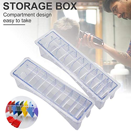 Sue-Supply Base Universal De 8 Rejillas para Cortapelos Límite De Peine Guía De Peine Tamaño De Accesorio Barber Herramienta De Reemplazo Guía De Peine Caja De Almacenamiento