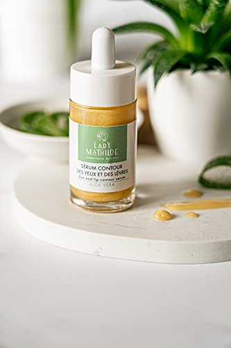 Suero para contorno de ojos y labios, con aloe vera y ácido hialurónico, 100% natural, 30 ml