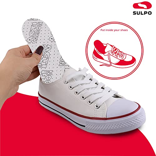 SULPO - 4 pares de plantillas contra el sudor Acti Carbon, plantillas con carbón activo, para hombre y mujer, anti sudor, para zapatos de trabajo y botas de goma / talla 36-46, color Gris, talla 37