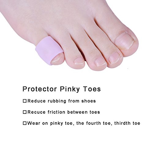 Sumiwish Protector Dedos Pie, Dedos de Los Pies, Protector de Dedos, Dedos Martillo Para Juanetes, Sore Callos 5 Pares