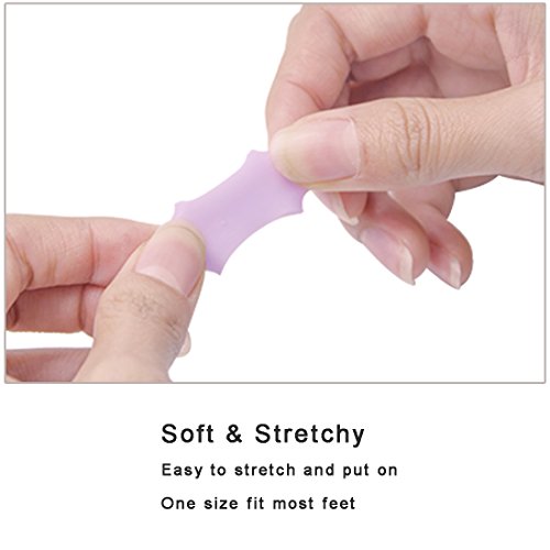 Sumiwish Protector Dedos Pie, Dedos de Los Pies, Protector de Dedos, Dedos Martillo Para Juanetes, Sore Callos 5 Pares