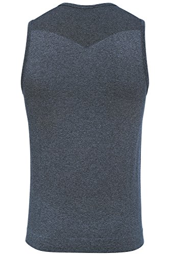SUNDRIED Mens Ajuste del músculo del Chaleco sin Mangas de compresión Gimnasio Top (Negro, L)