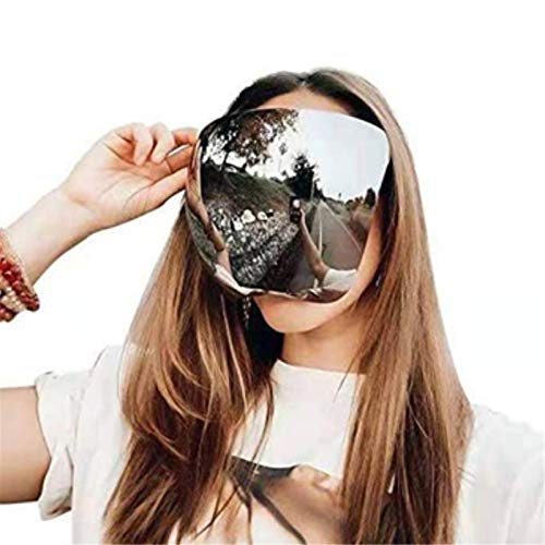 Sunglasses Visor Full Face Cover, Oversized Huge Big Shield Full Face Polarized Large Mirror Sunglasses, Daily Entertainment Protective Eyewear, UV Protection Large M-A-S-K (C)