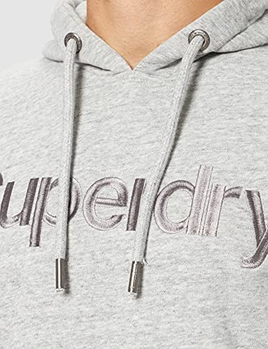 Superdry Core Logo Source Hoodie Sudadera con Capucha, Athletic Grey Marl, S para Hombre