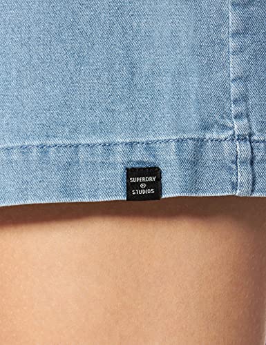Superdry Studios Classic Shirt Dress Vestido Informal, Indigo Chambray, S para Mujer