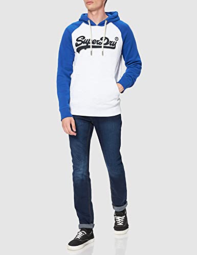 Superdry VL AC Raglan Hood BB Sudadera con Capucha, Glacier Grey Marl, XL para Hombre