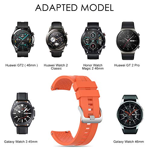 Supore Correa Compatible con Huawei Watch GT2 46mm/Huawei Watch GT3 46mm/Watch GT 46mm/Watch GT Active/Watch 2 Pro/Honor Watch Magic/Galaxy Watch 46mm/Gear S3/Gear 2, Correa de Silicona de 22 mm