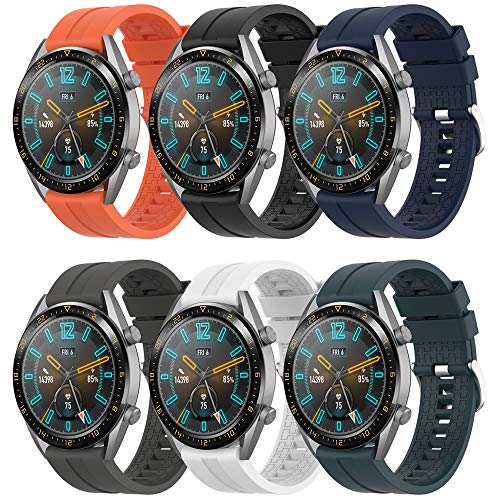Supore Correa Compatible con Huawei Watch GT2 46mm/Huawei Watch GT3 46mm/Watch GT 46mm/Watch GT Active/Watch 2 Pro/Honor Watch Magic/Galaxy Watch 46mm/Gear S3/Gear 2, Correa de Silicona de 22 mm