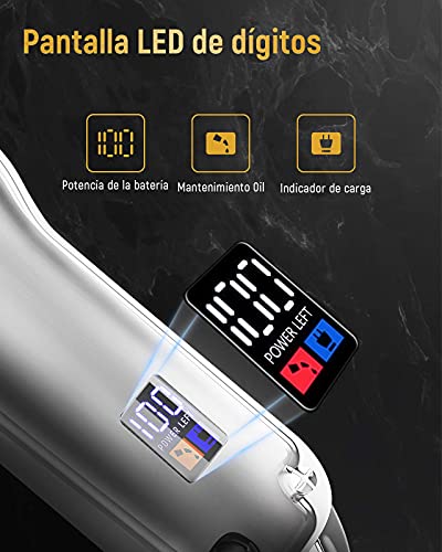 SUPRENT Cortapelos profesionales para hombres, Corte de pelo inalámbrico set de recortadora, Super batería recargable barba recorrecorkit de aseo con peines guía de acero inoxidable,kit de familia