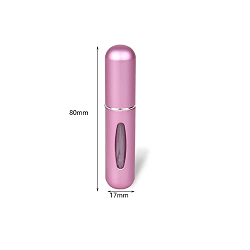 SUQ 6 Piezas de Perfume, Botellas de Atomizador Recargables de 5 ml, Fragancia Portátil Visible Vacía, Mini Botella de Spray de Atomizador de Perfume de Viaje, Cabe en su Bolso, Bolsillo, Equipaje